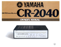 Yamaha CR-2040 - Owners Manual 
